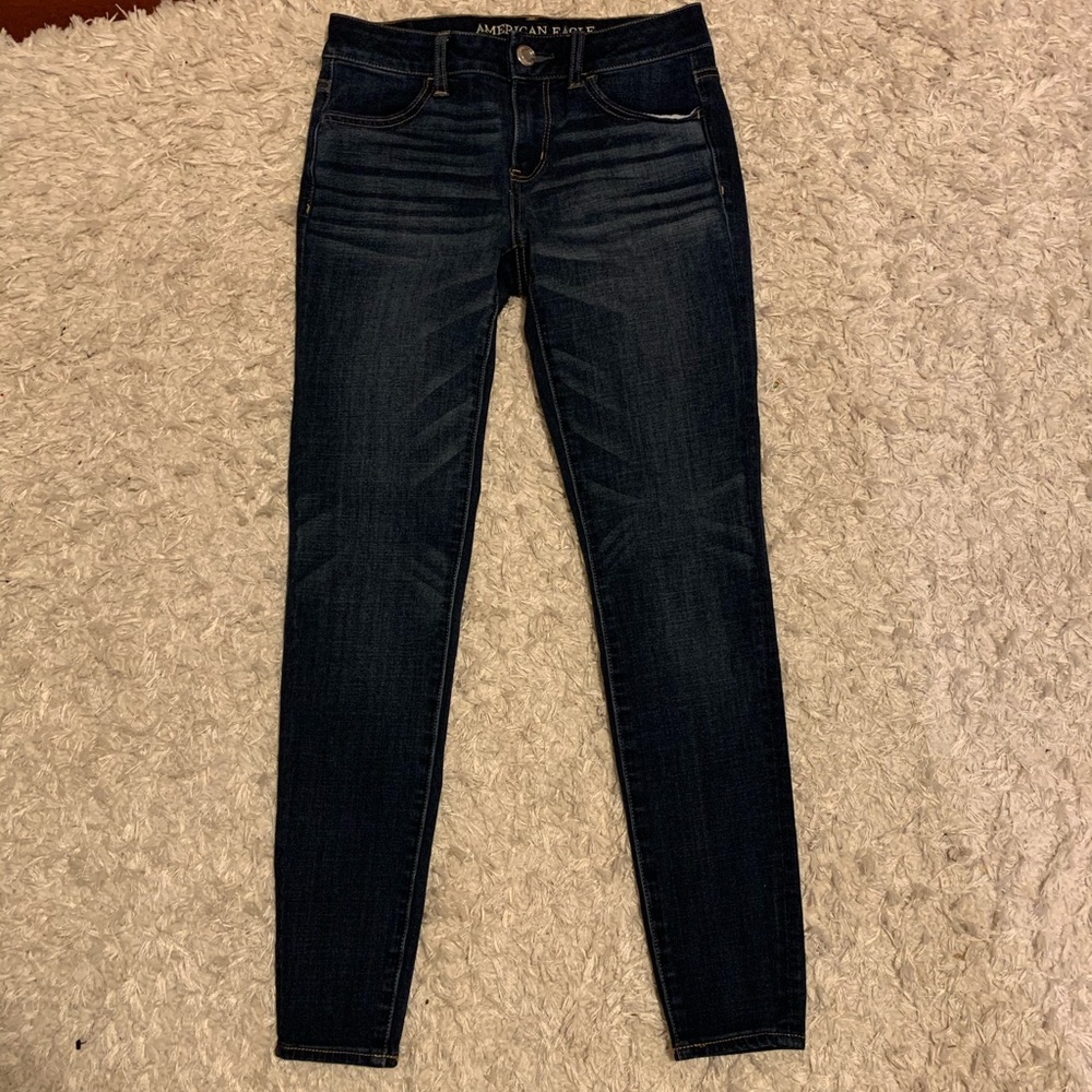 Dark blue American eagle jegging